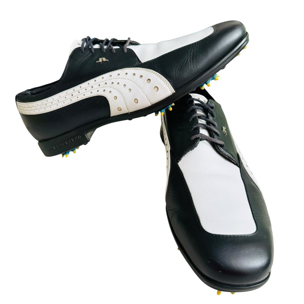 Puma x J.Lindeberg Golf Shoes Men’s US 11.5 Black White Leather Soft Spikes